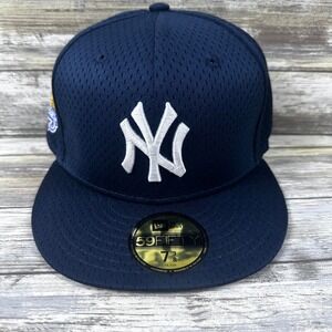 NEW NY Yankees 1999 World Series Patch Fitted Hat Men 7 1/4 New Era 59FIFTY Navy